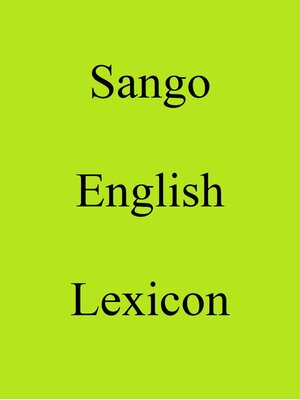 cover image of Sango English Lexicon